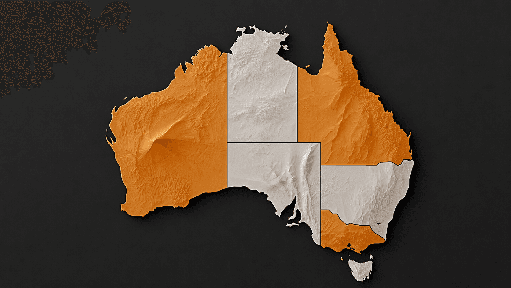 Map of Australia showing Rostrevor Group coverage across Victoria, South Australia, and Western Australia